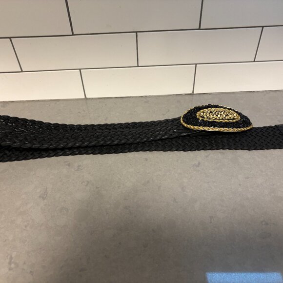 Lauren Hampton Signed Crystal Embellished One Of A Kind Designs Women's Belt - Picture 6 of 9